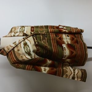 North River Outfitters flannel print open jacket-sz M